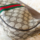 Vintage 80s Gucci Sherry Line GG Brown Shoulder Bag Purse + Gold Shoulder Chain