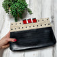 Vintage 80s Steamboat Leather Clutch Purse