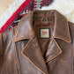 R + O Chestnut Brown Leather Mid Length Tailored Jacket (M)