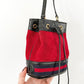 Vintage Gucci Small Ophidia Red Suede Bucket Bag Purse