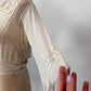 Antique Edwardian Silk Lingerie Blouse with Irish Crochet Lace  c. 1905–1915