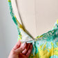 Vintage 60s 70s Lilly Pulitzer Green & Yellow Floral Dress (8 or M)