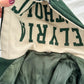 Vintage 70s Elyria Catholic Panthers Green Varsity Lettermen Jacket (S)