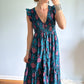 Anthropologie Peregrine Dress in Turquoise, Pink and Navy Blue Print (4 or S)