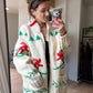 Vintage 60s Hand Knit One Of A Kind Cowichan Cream Ski Theme Alpine Sweater