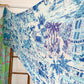 Lilly Pulitzer Silk & Cashmere Blue White Fresh Catch Print Scarf