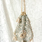 Antique Edwardian Irish Crochet Reticule Purse Sea Foam Green Lined c. 1900–1915
