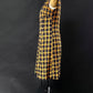 Vintage 60s Kenny Classics Golden Yellow Check Sheath Dress