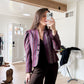Vintage Cristina's Pucker Shoulder Stripe Blazer Jacket