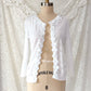 Michael Simon White Sequin Disc Embellished Cardigan (S)