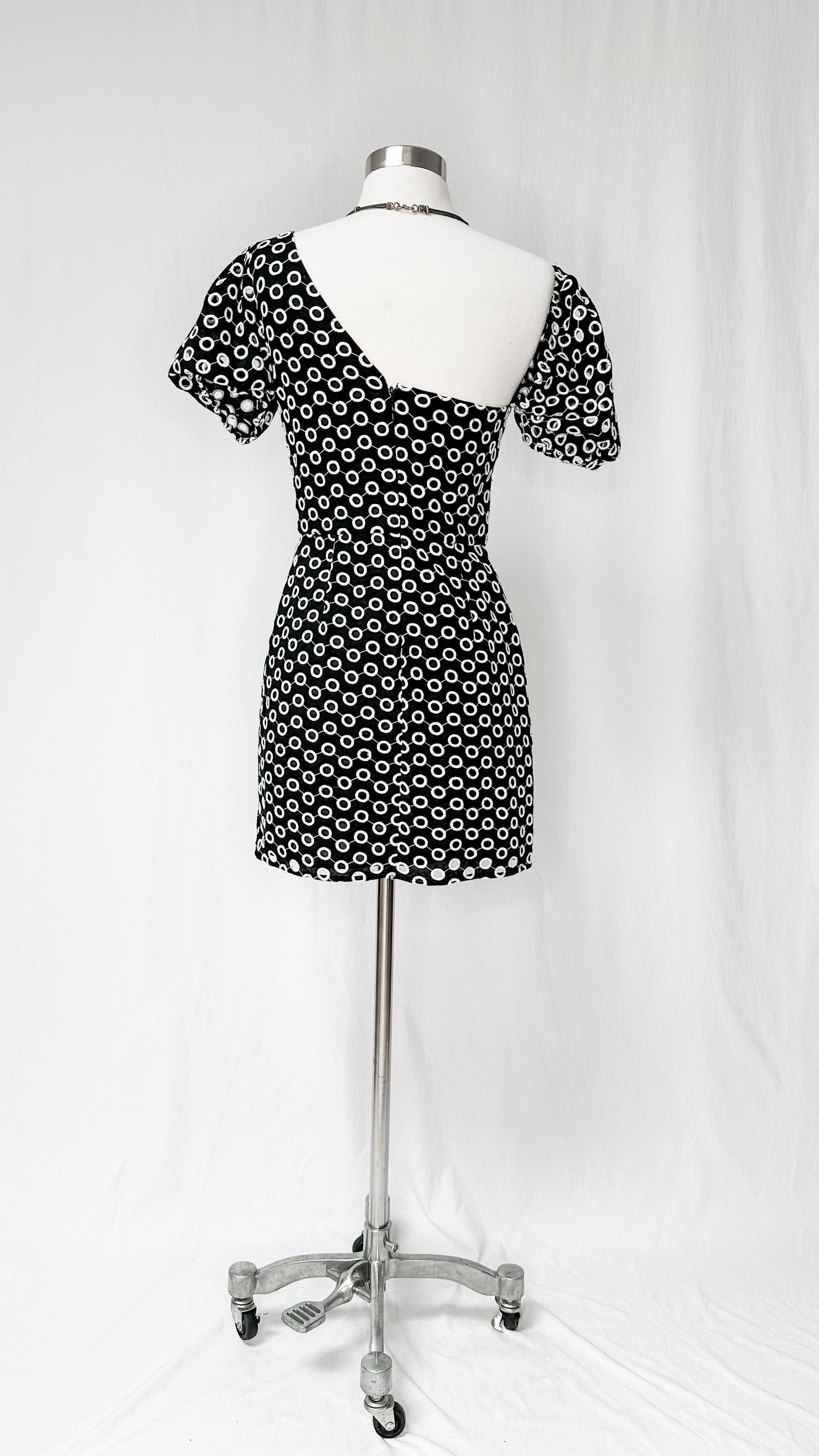 Lovers & Friends Evan Black and White Mini Dress (S)