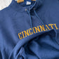 Vintage Cincinnati Embroidered Nautical  Pullover Fleece (S)