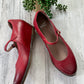 NEW Dansko Red Leather Loralie Mary Jane Wedge Shoes (41 or 10)