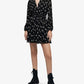 Maje Rionana V-Neck Bow Print Mini Dress (42 or US L)