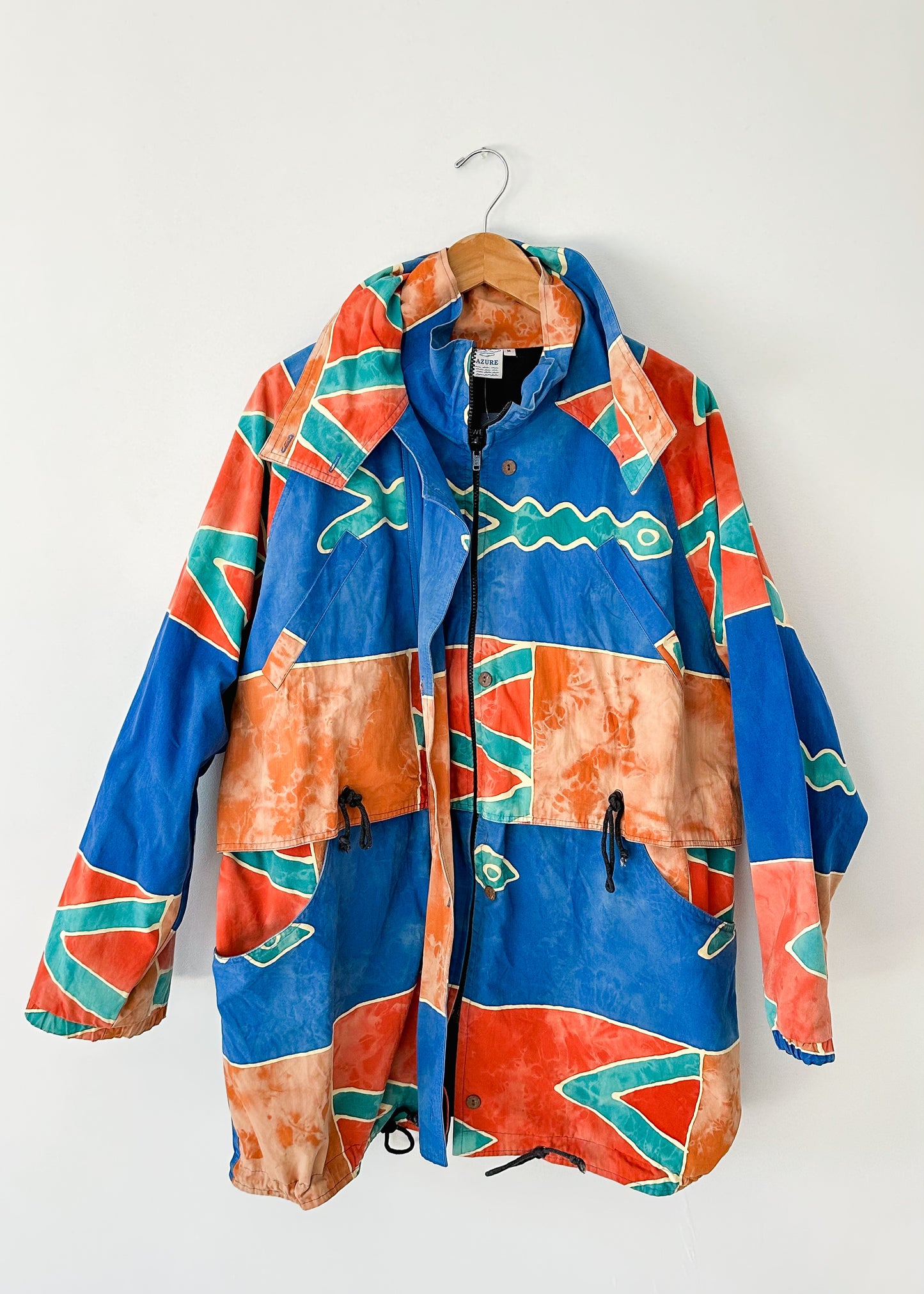 Vintage 90s Azure Geometric Cocoon Jacket (XL)
