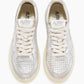 NEW Autry Medalist Leather Silver Low-Top Sneakers (39)