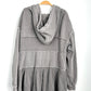 Free People Sail Away Gray Gauze Tiered Hooded Tunic