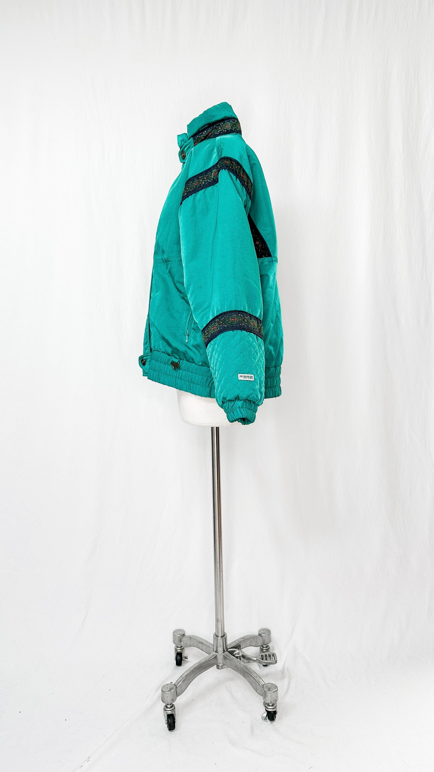 Vintage 80’s Fera Skiwear Bright Teal Coat (10)