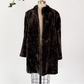 Vintage 70s Sears Dark Brown Faux Fur Coat (M)