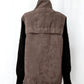 Vintage Weatherproof Chocolate Brown Knit Sleeve Contrast Jacket (M)