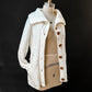 Vintage 70s Cream Folded Collar Thick Knit Cardigan (S/M)