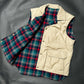 Vintage 80s Woolrich Fisherman Aesthetic Reversible Plaid Wool Canvas Utility Vest (mens L)