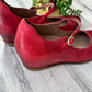 NEW Dansko Red Leather Loralie Mary Jane Wedge Shoes (41 or 10)
