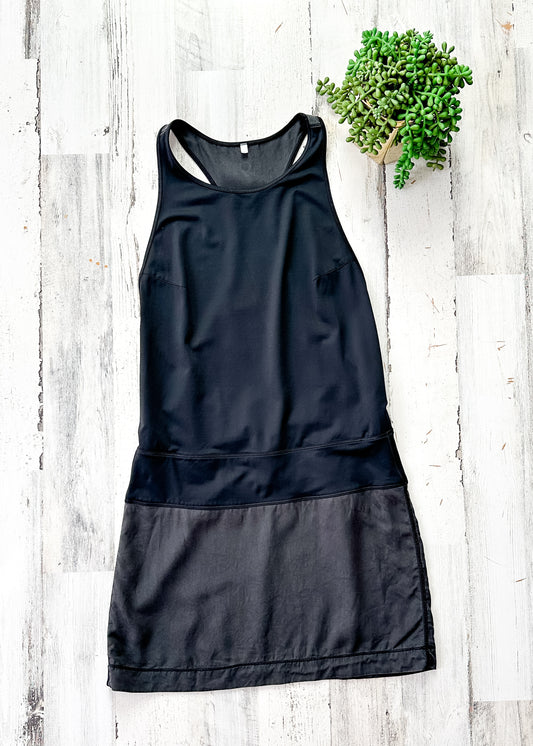 Lululemon Blissed Out Black and Gray Racerback Tank Dress (4)