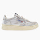 NEW Autry Medalist Leather Silver Low-Top Sneakers (39)