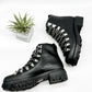 NEW Rag & Bone Black Lace Up Shiloh Hiker Leather Boot size 8.5