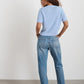 Alex Mill Elle Short Sleeve Knit Cardigan Sweater in Hydranga Blue (XL)