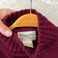 Vintage 80s Christian Dior Separates Burgundy Wool Cable Knit Turtleneck