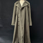 Vintage 90s Sandro Loden Green Wool Long Winter Pea Coat (16 or XL)