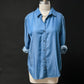 AYR The Clean Shirt Chambray Tencel Denim Button Down Top (M)