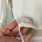 Antique Edwardian Silk Lingerie Blouse with Irish Crochet Lace  c. 1905–1915