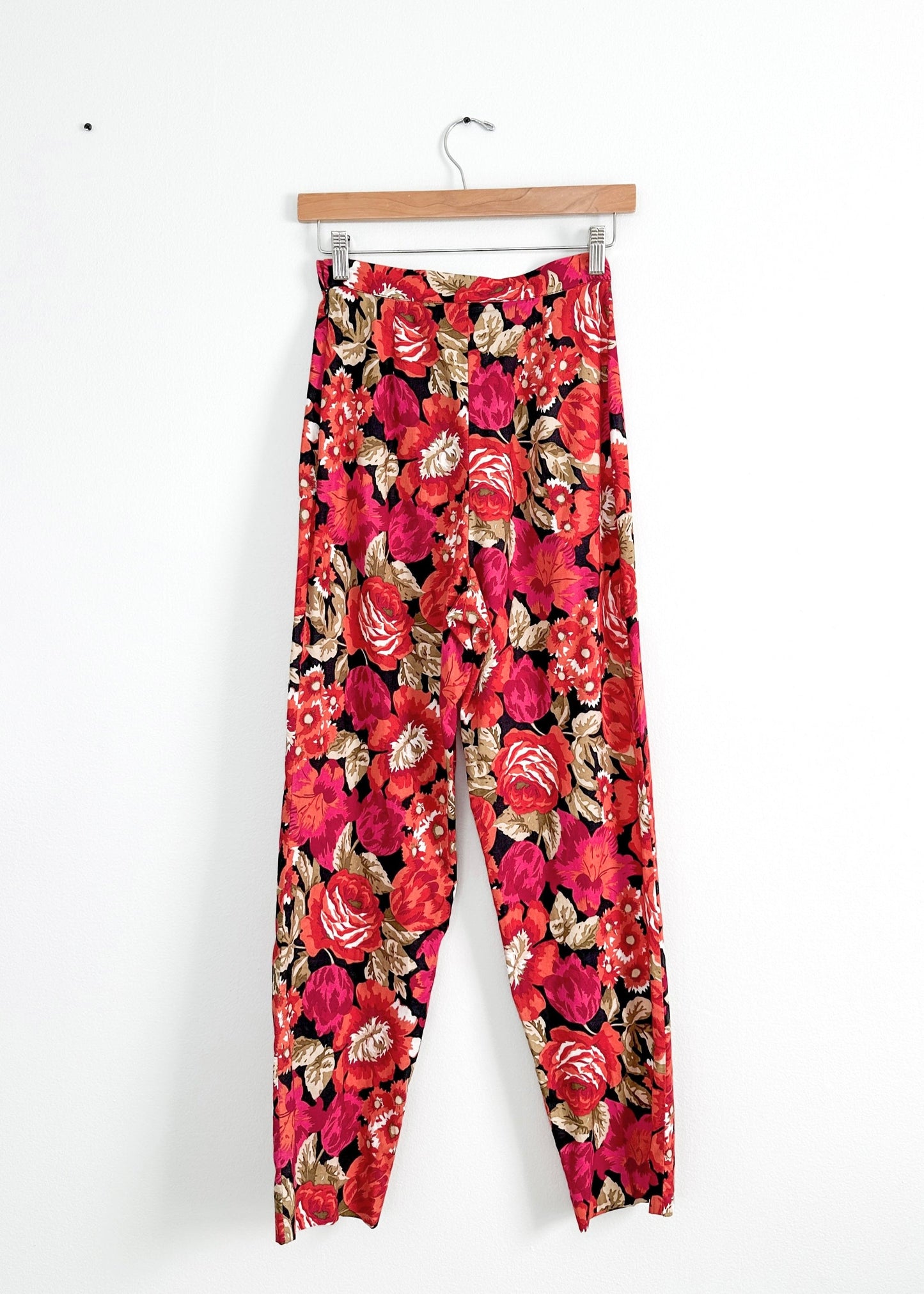 Vintage 90’s Laura Ashley Floral Cotton High Rise Pants (XS/S)