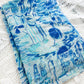 Lilly Pulitzer Silk & Cashmere Blue White Fresh Catch Print Scarf