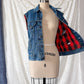 Vintage 1983 Levi’s Denim Buffalo Plaid Lined Trucker Vest (M)