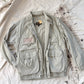 Vintage 90s NEW Eddie Bauer Fishing  Utility Pockets Vest Field Jacket in Birch Khaki
