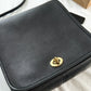 Vintage Coach Compact Pouch in Black Leather Crossbody Purse