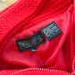 Vintage 80s Answers by Riddler Inc. Red Knit Zip Front Scarf Jacket (M)