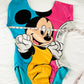 Vintage 90s Disney Mickey Mouse Blue Pink Exercise Leotard One Piece (M)