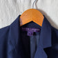 Vintage 90s Ralph Lauren Collection Purple Label Navy Wool Fitted Blazer Jacket