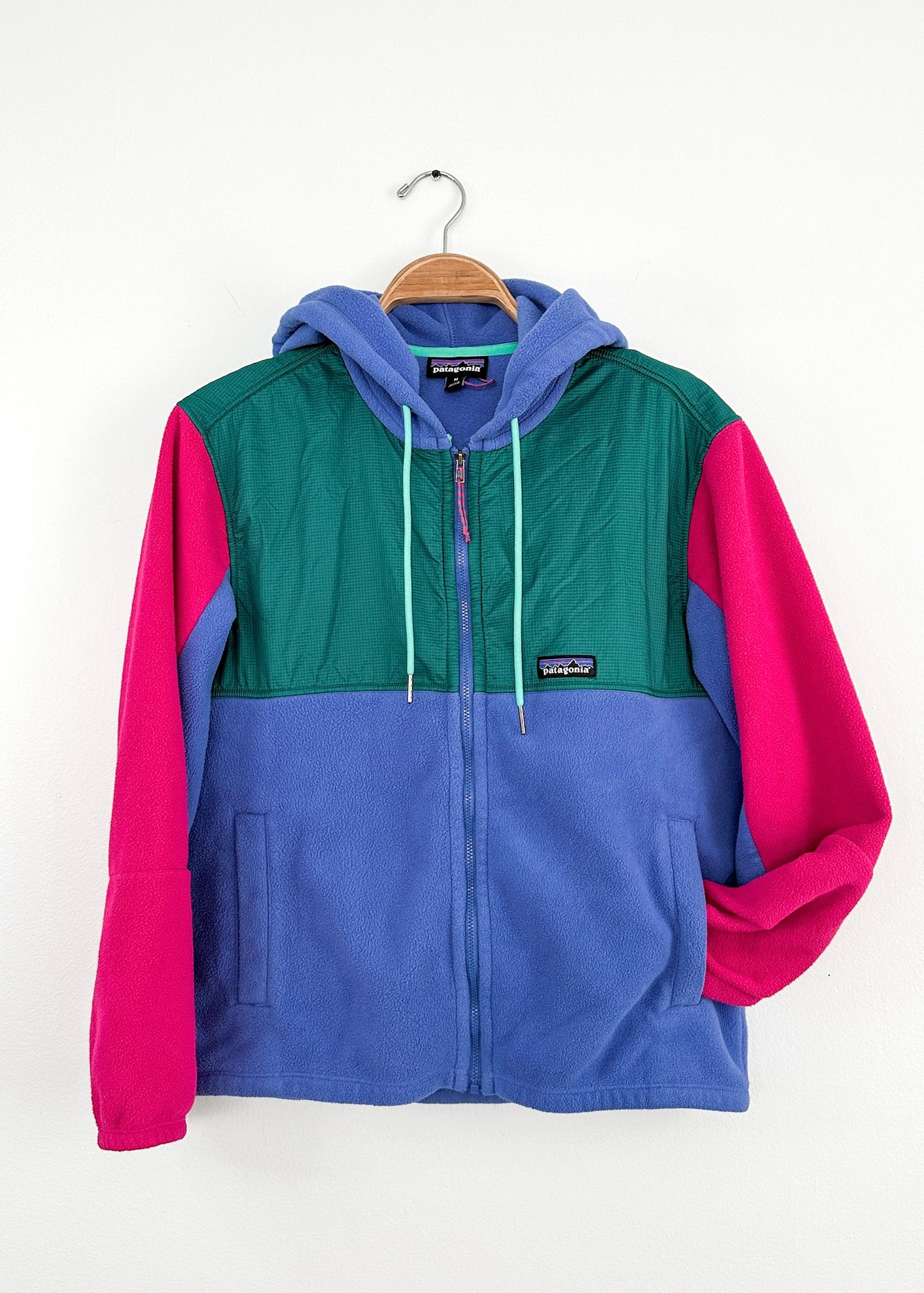 Patagonia Microdini Hoody Zip Fleece Jacket in Float Blue (M)