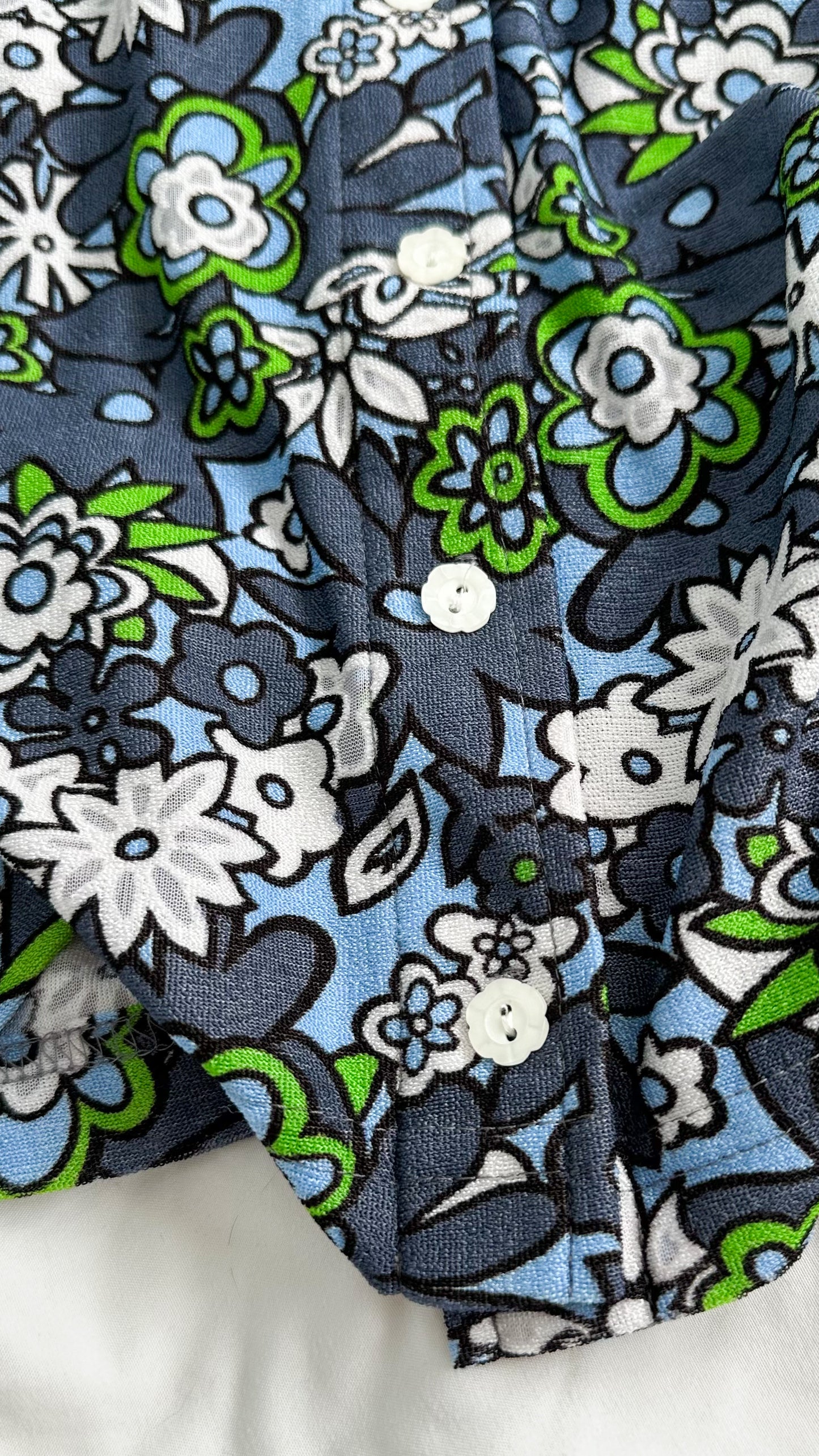 Vintage Terry Floral Button Down (S)