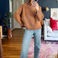 Demylee x J.Crew Heavy Wool Roll Neck Pullover Knit Sweater