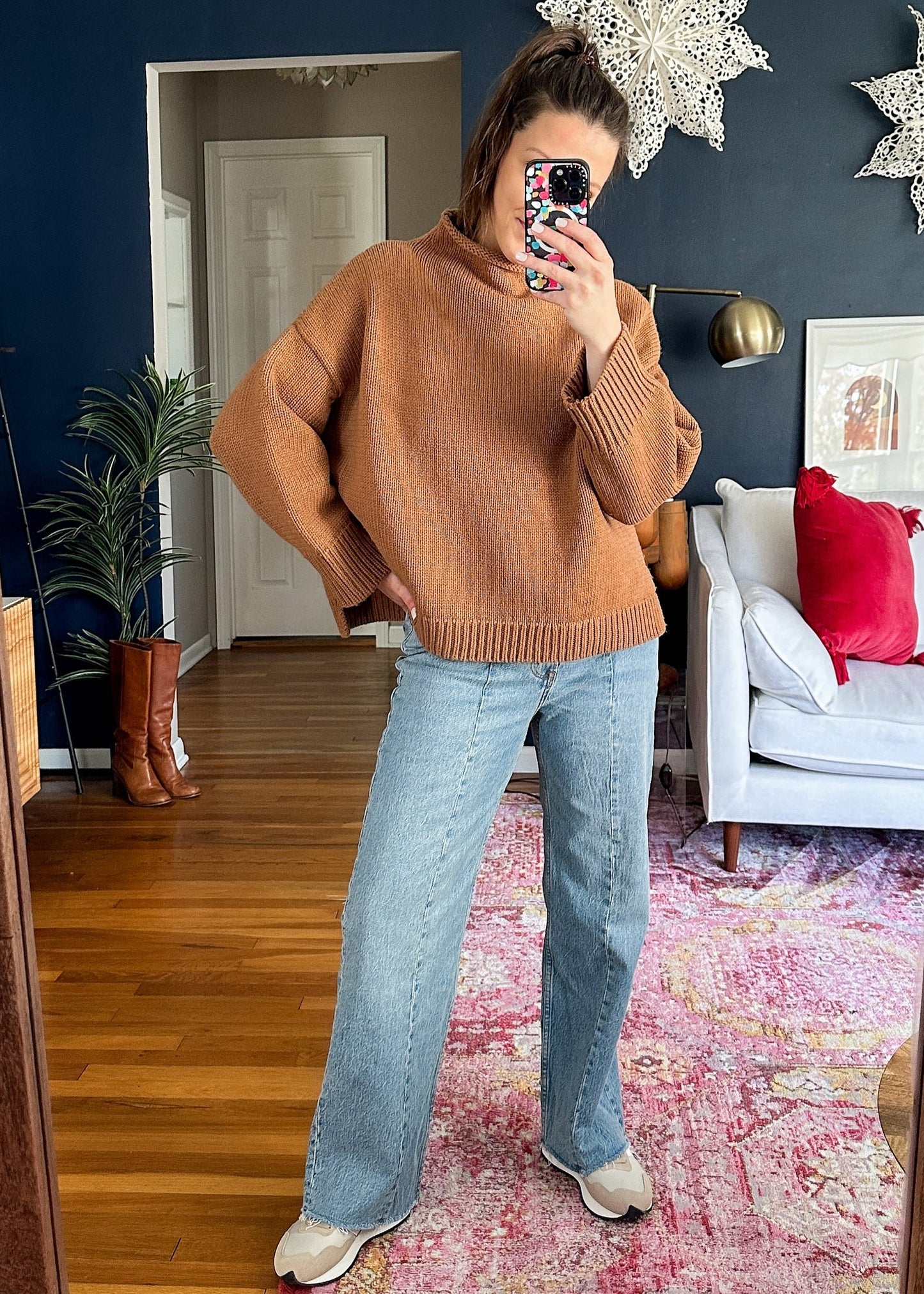 Demylee x J.Crew Heavy Wool Roll Neck Pullover Knit Sweater