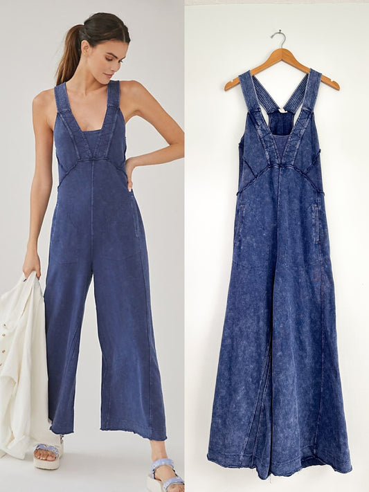 Anthropologie Daily Practice The Palmra Jumpsuit in Blue (M)