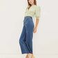 Veronica Beard Coralee Puff Sleeve Top in Dusty Sage Green (XL)