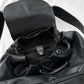 Vintage 90s Wilson’s Leather Black Large Drawstring and Buckle Backpack